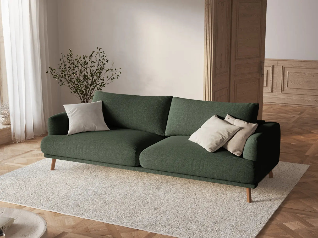 Naomi 3-Sitzer Sofa aus Strukturierter Stoff in Moosgrün (Liberty 12), 200x95 cm von Micadoni – Bild 2
