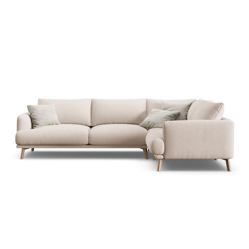 Naomi 4-Sitzer Ecksofa, Rechte Seite, aus Samt oder Strukturstoff, 280x195 cm von Micadoni – Bild 1