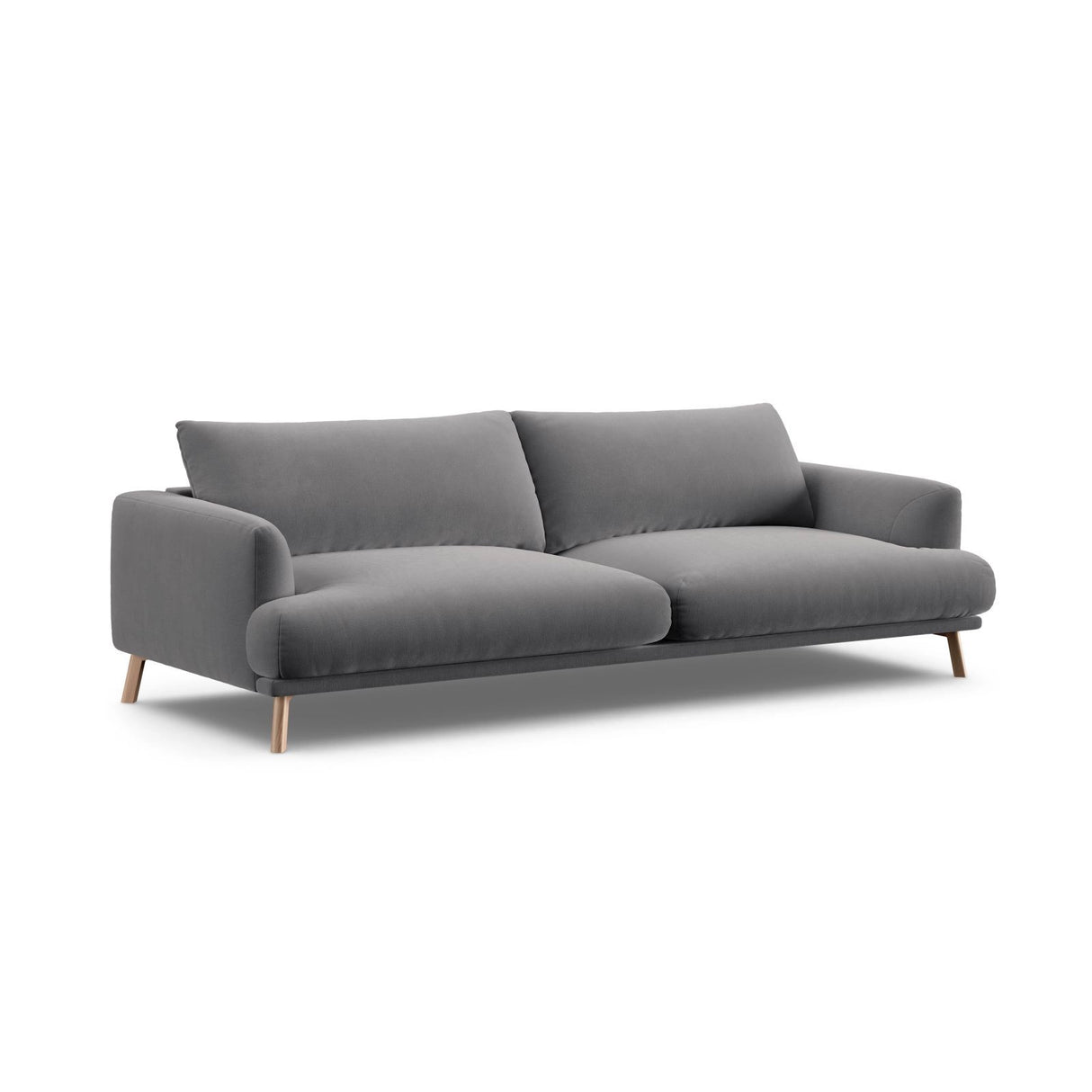Naomi 4-Sitzer Sofa aus Samt in Grau (Salvador 17), 230x95 cm von Micadoni – Bild 4