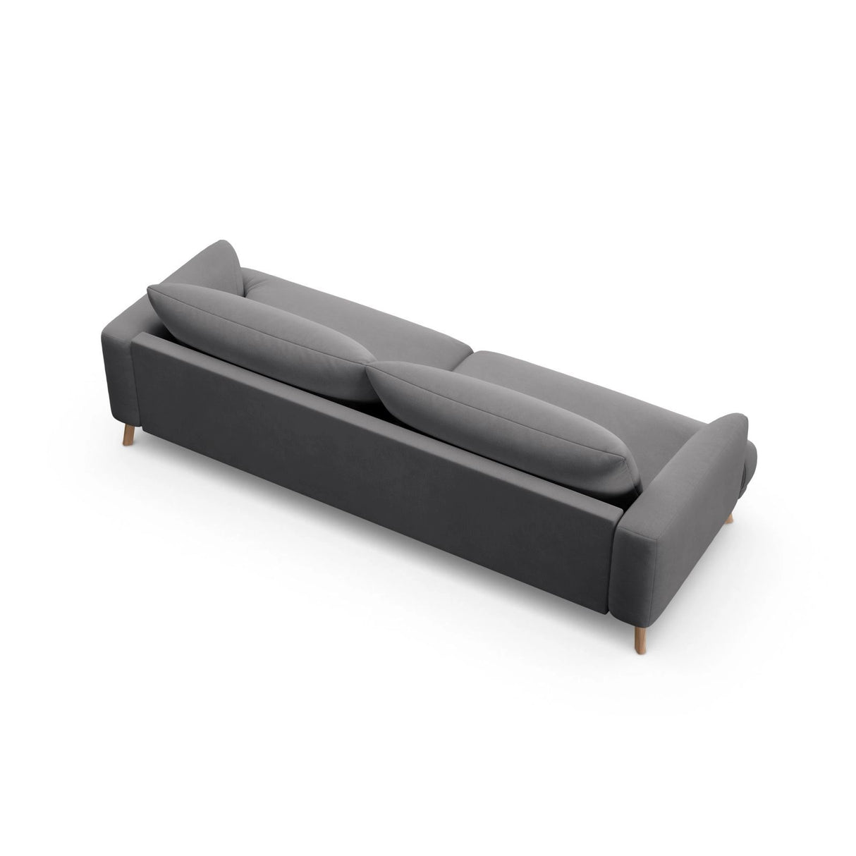 Naomi 4-Sitzer Sofa aus Samt in Grau (Salvador 17), 230x95 cm von Micadoni – Bild 5