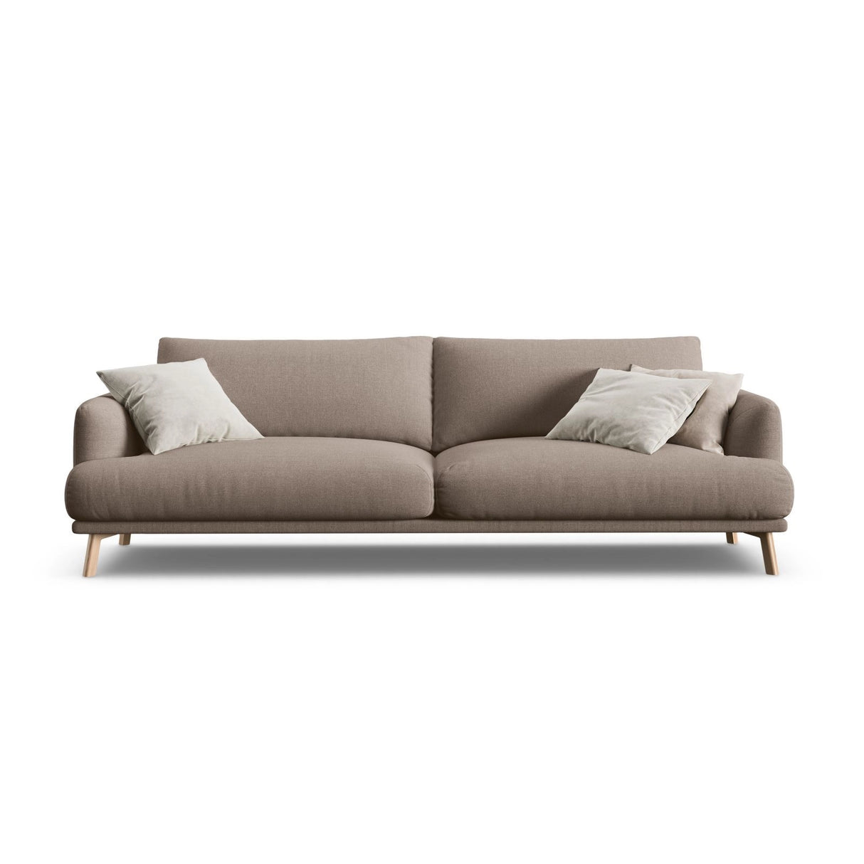 Naomi 4-Sitzer Sofa aus Strukturierter Stoff in Cappuccino (Liberty 5), 230x95 cm von Micadoni – Bild 1