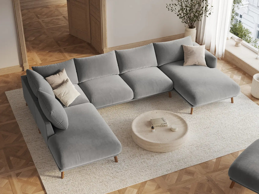Naomi Pouf aus Samt in Grau (Salvador 17), 85x85 cm von Micadoni – Bild 2