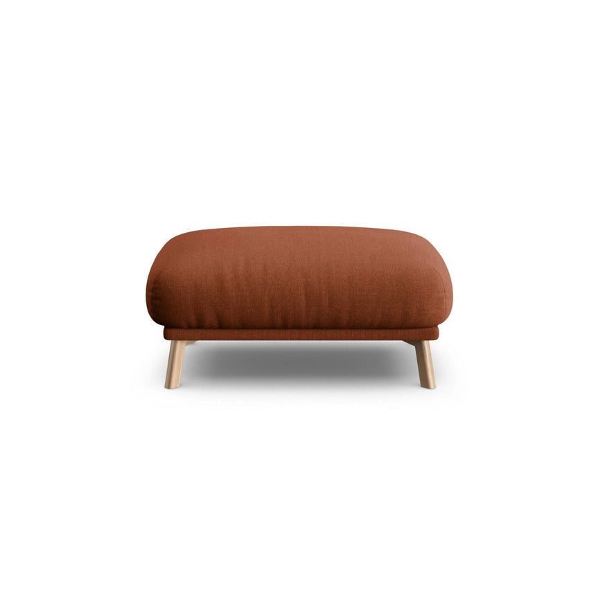 Naomi Pouf aus Strukturierter Stoff in Brick (Liberty 9), 100x70 cm von Micadoni – Bild 1