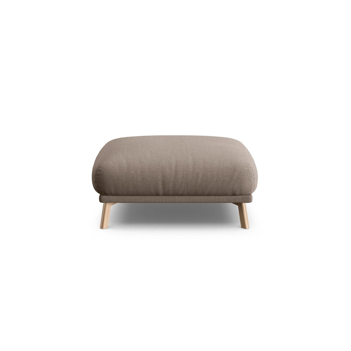Naomi Pouf aus Strukturierter Stoff in Cappuccino (Liberty 5), 85x85 cm von Micadoni – Bild 1