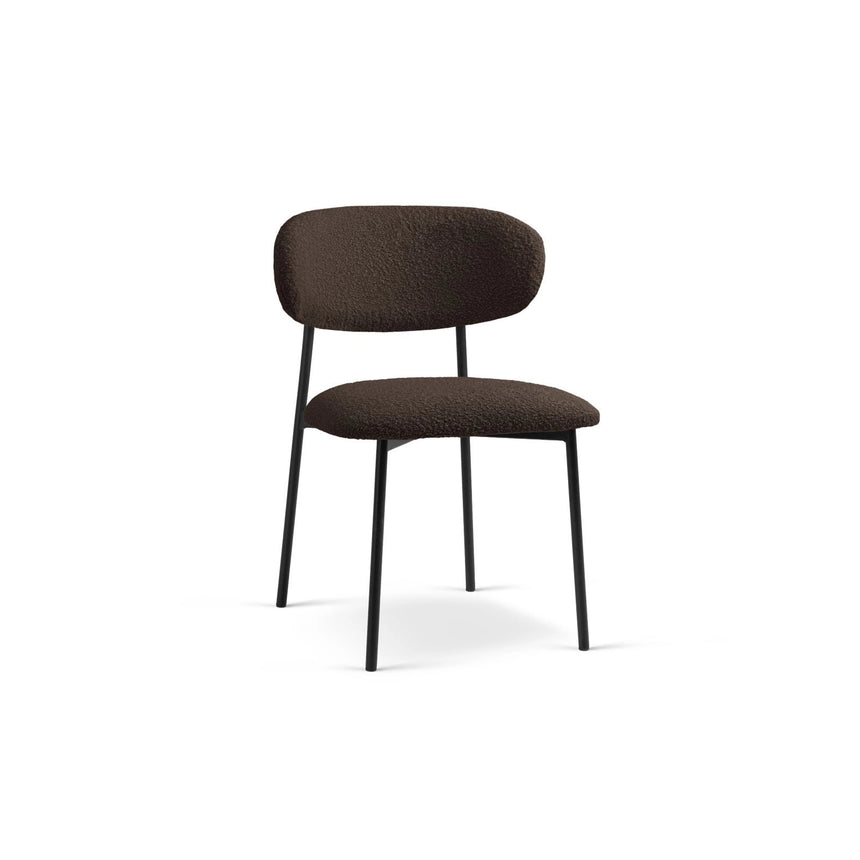Nina Essstuhl, Polster aus Boucle (Bal2081), in Braun von Micadoni – Bild 1