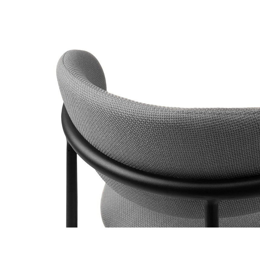 Nina Essstuhl, Polster aus Strukturierter Stoff (Bjo34), in Warm grey von Micadoni – Bild 5