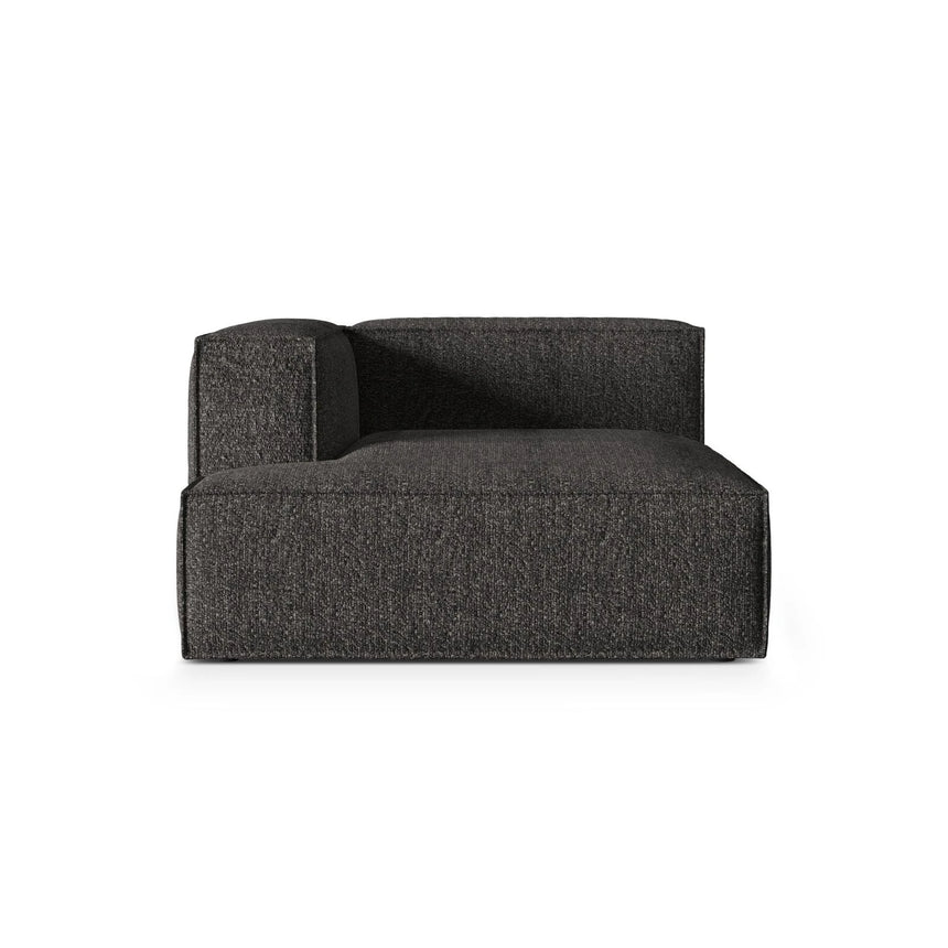 Nuria Modulares Sofa Sitzelement, Linke Seite, aus Boucle in Anthrazit (Monet Anthracite), 147x127 cm von Micadoni – Bild 1