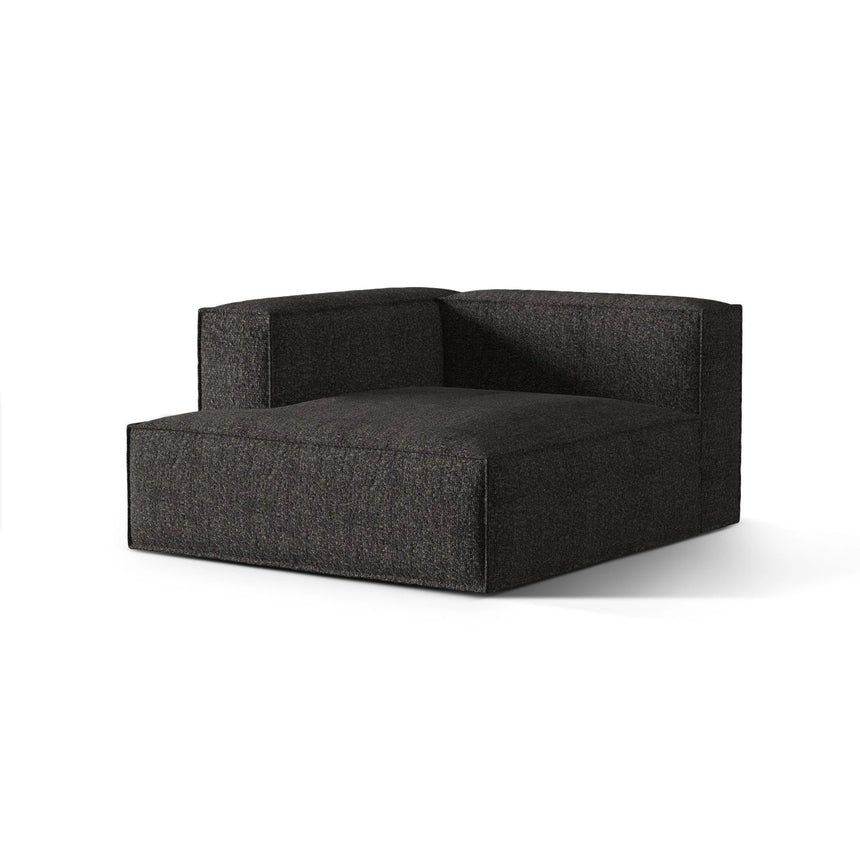 Nuria Modulares Sofa Sitzelement, Linke Seite, aus Boucle in Anthrazit (Monet Anthracite), 147x127 cm von Micadoni – Bild 3