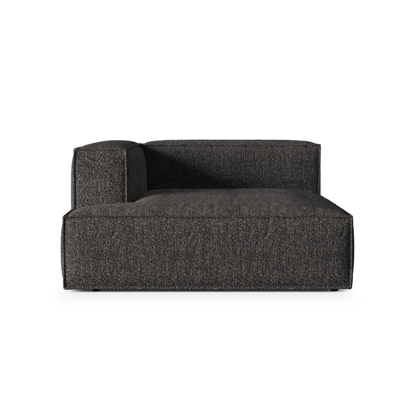 Nuria Modulares Sofa Sitzelement, Linke Seite, aus Boucle in Anthrazit (Monet Anthracite), 147x147 cm von Micadoni – Bild 1