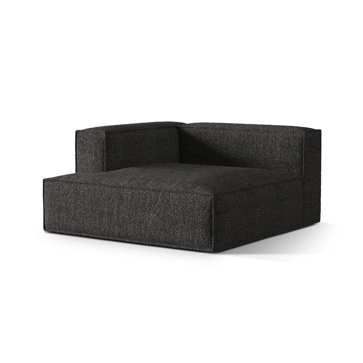 Nuria Modulares Sofa Sitzelement, Linke Seite, aus Boucle in Anthrazit (Monet Anthracite), 147x147 cm von Micadoni – Bild 3