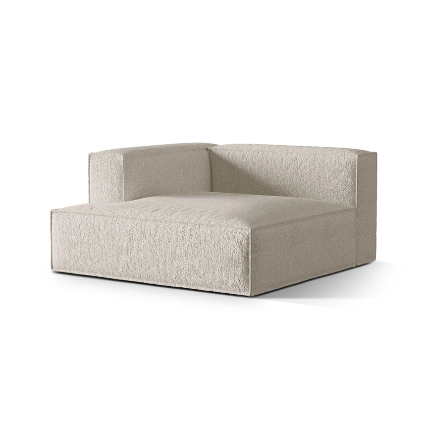 Nuria Modulares Sofa Sitzelement, Linke Seite, aus Boucle in Beige (Monet Sand), 147x147 cm von Micadoni – Bild 3