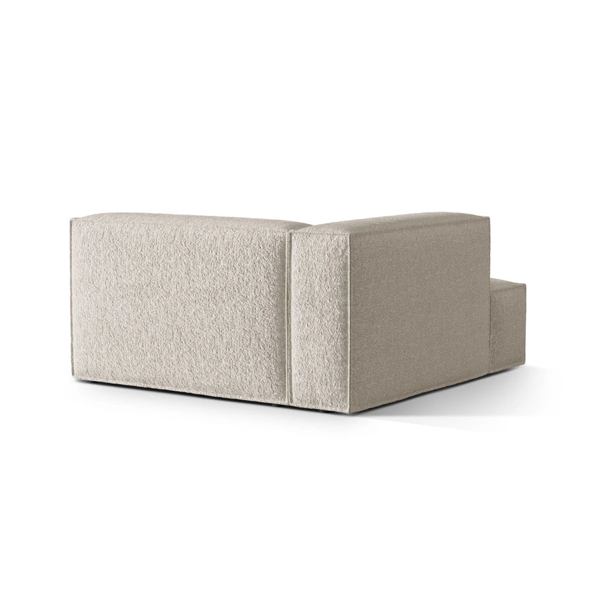 Nuria Modulares Sofa Sitzelement, Linke Seite, aus Boucle in Beige (Monet Sand), 147x147 cm von Micadoni – Bild 4