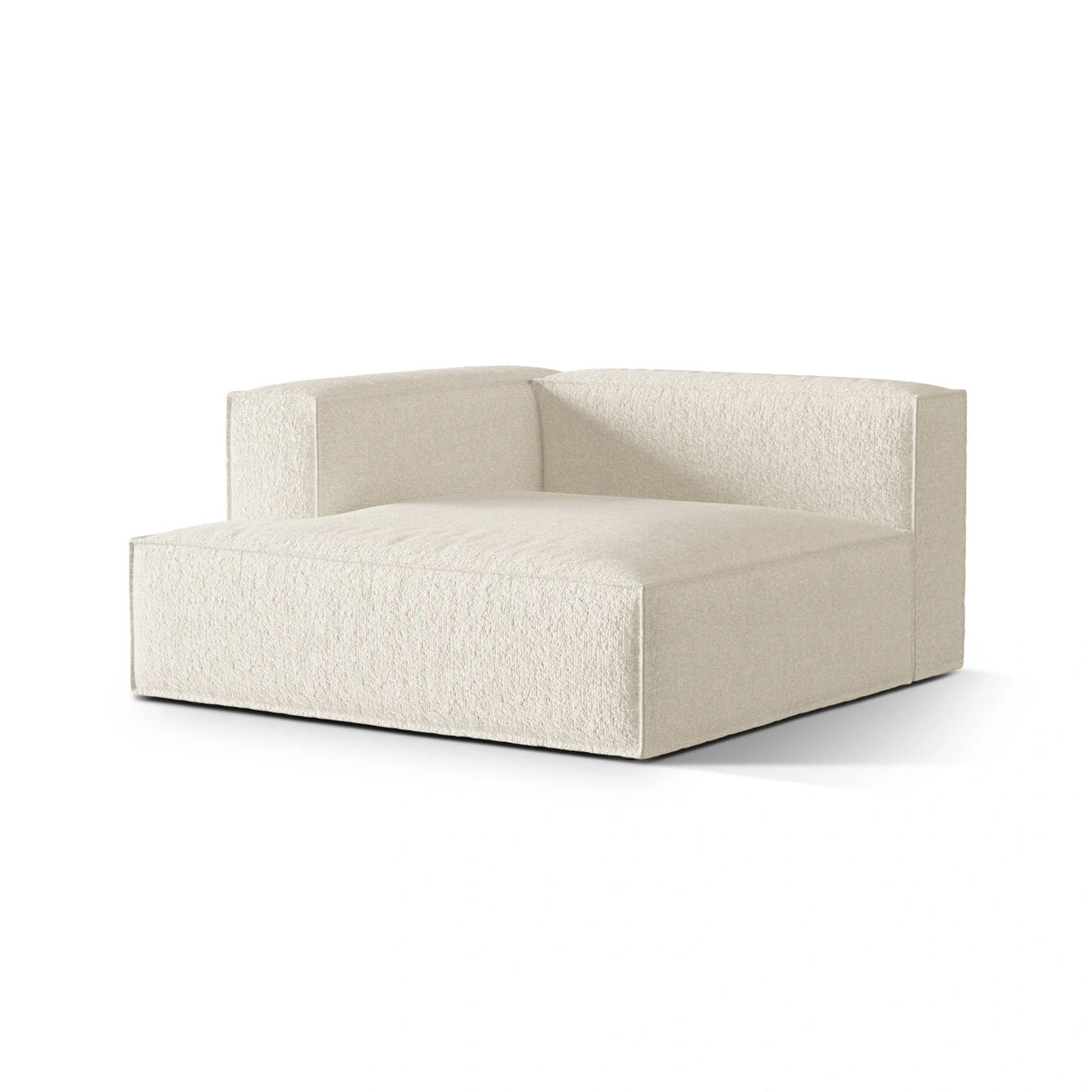 Nuria Modulares Sofa Sitzelement, Linke Seite, aus Boucle in Elfenbein (Monet Nata), 147x147 cm von Micadoni – Bild 3