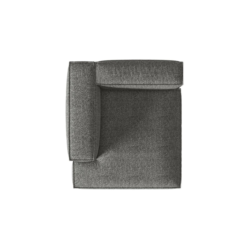 Nuria Modulares Sofa Sitzelement, Linke Seite, aus Boucle in Graphit (Monet Graphite), 147x147 cm von Micadoni – Bild 5