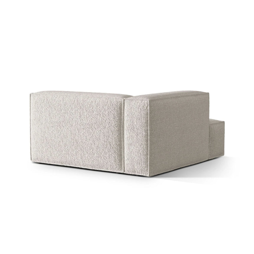 Nuria Modulares Sofa Sitzelement, Linke Seite, aus Boucle in Grau Beige meliert (Monet Pearl), 147x147 cm von Micadoni – Bild 4