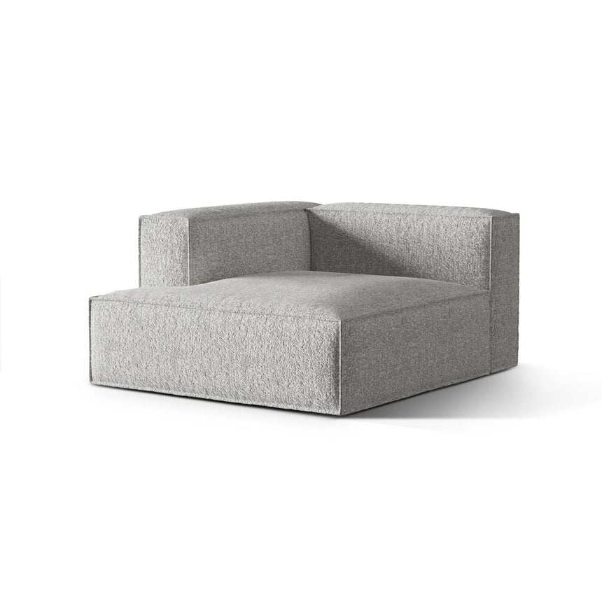 Nuria Modulares Sofa Sitzelement, Linke Seite, aus Boucle in Silber (Monet Silver), 147x127 cm von Micadoni – Bild 3