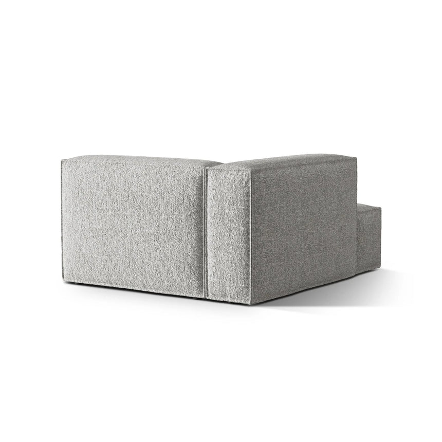 Nuria Modulares Sofa Sitzelement, Linke Seite, aus Boucle in Silber (Monet Silver), 147x127 cm von Micadoni – Bild 4
