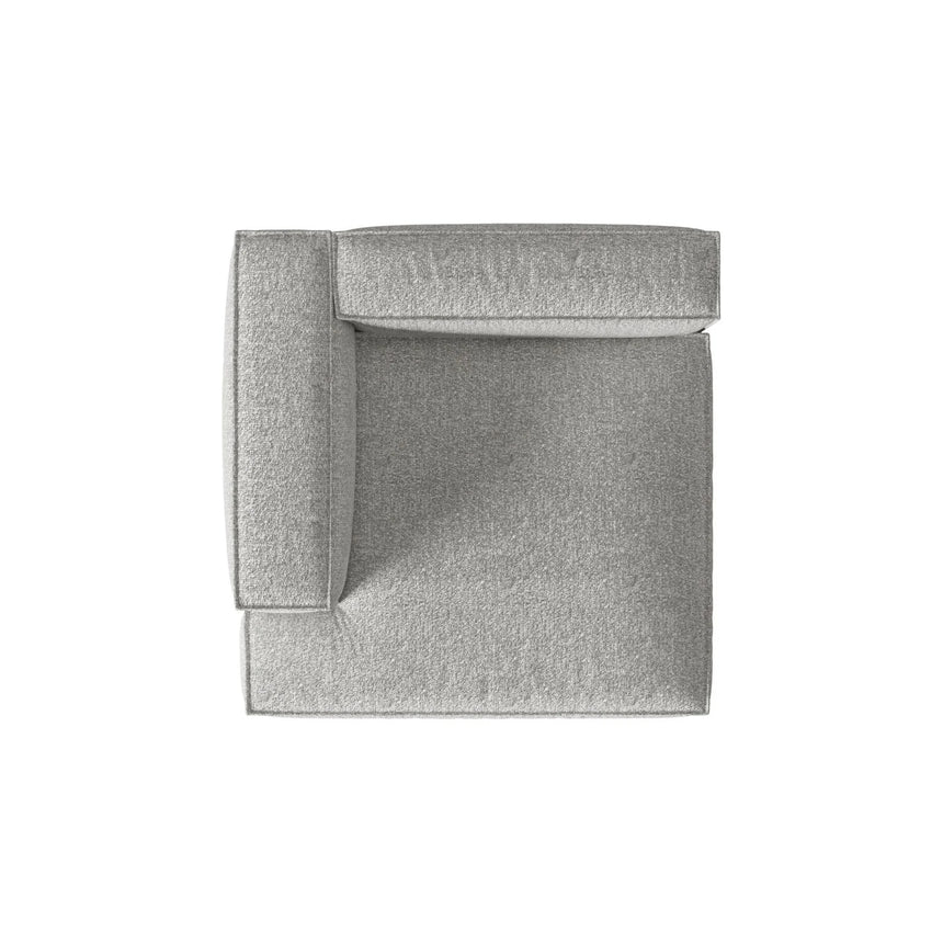 Nuria Modulares Sofa Sitzelement, Linke Seite, aus Boucle in Silber (Monet Silver), 147x127 cm von Micadoni – Bild 5