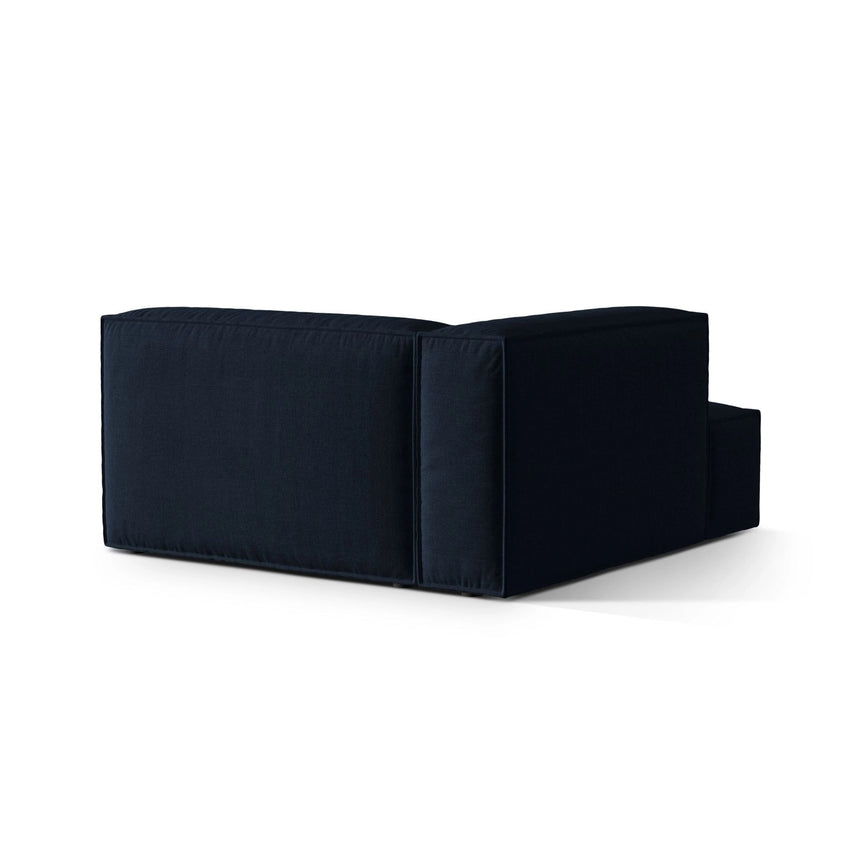 Nuria Modulares Sofa Sitzelement, Linke Seite, aus Samt in Dunkelblau (Paris Deep Blue), 147x147 cm von Micadoni – Bild 4