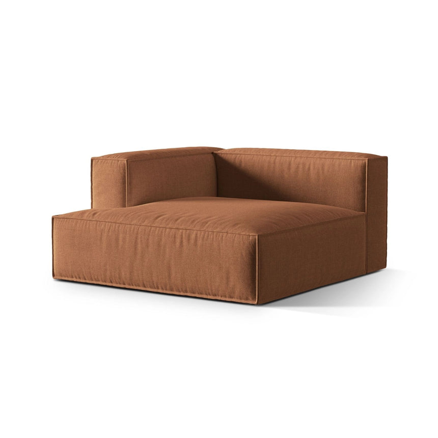 Nuria Modulares Sofa Sitzelement, Linke Seite, aus Samt in Honig (Paris Teja), 147x147 cm von Micadoni – Bild 3