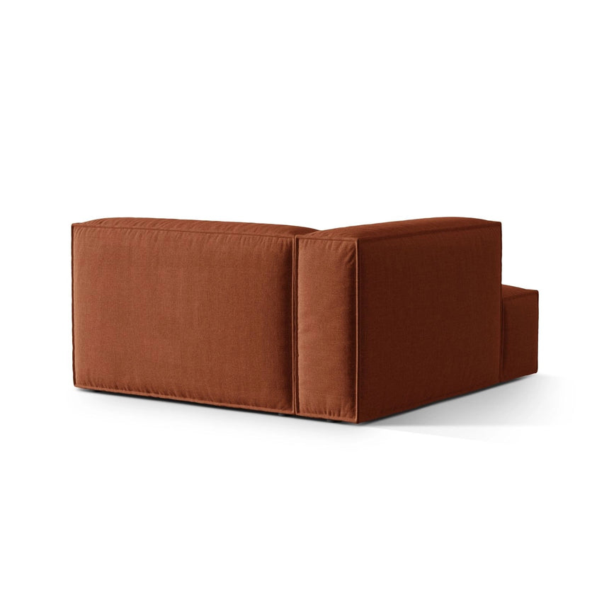 Nuria Modulares Sofa Sitzelement, Linke Seite, aus Strukturierter Stoff in Brick (Liberty 9), 147x147 cm von Micadoni – Bild 4