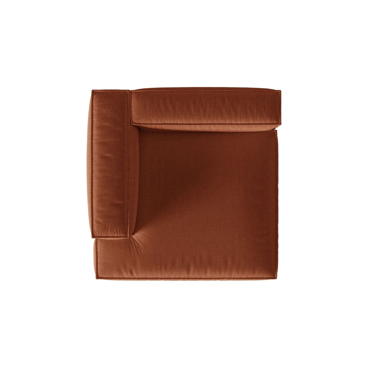 Nuria Modulares Sofa Sitzelement, Linke Seite, aus Strukturierter Stoff in Brick (Liberty 9), 147x147 cm von Micadoni – Bild 5