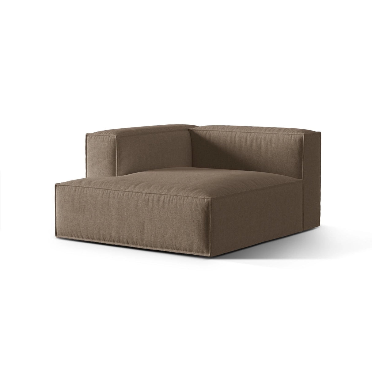 Nuria Modulares Sofa Sitzelement, Linke Seite, aus Strukturierter Stoff in Cappuccino (Liberty 5), 147x127 cm von Micadoni – Bild 3