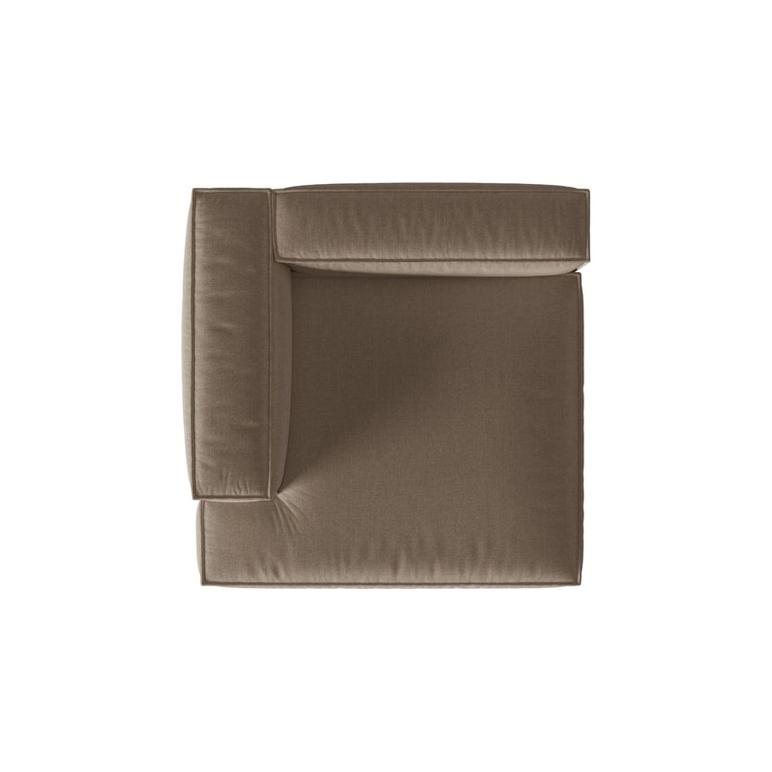 Nuria Modulares Sofa Sitzelement, Linke Seite, aus Strukturierter Stoff in Cappuccino (Liberty 5), 147x147 cm von Micadoni – Bild 5