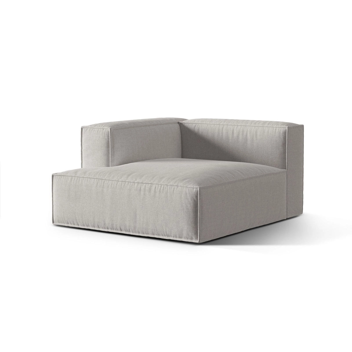 Nuria Modulares Sofa Sitzelement, Linke Seite, aus Strukturierter Stoff in Hellgrau (Liberty 18), 147x127 cm von Micadoni – Bild 3