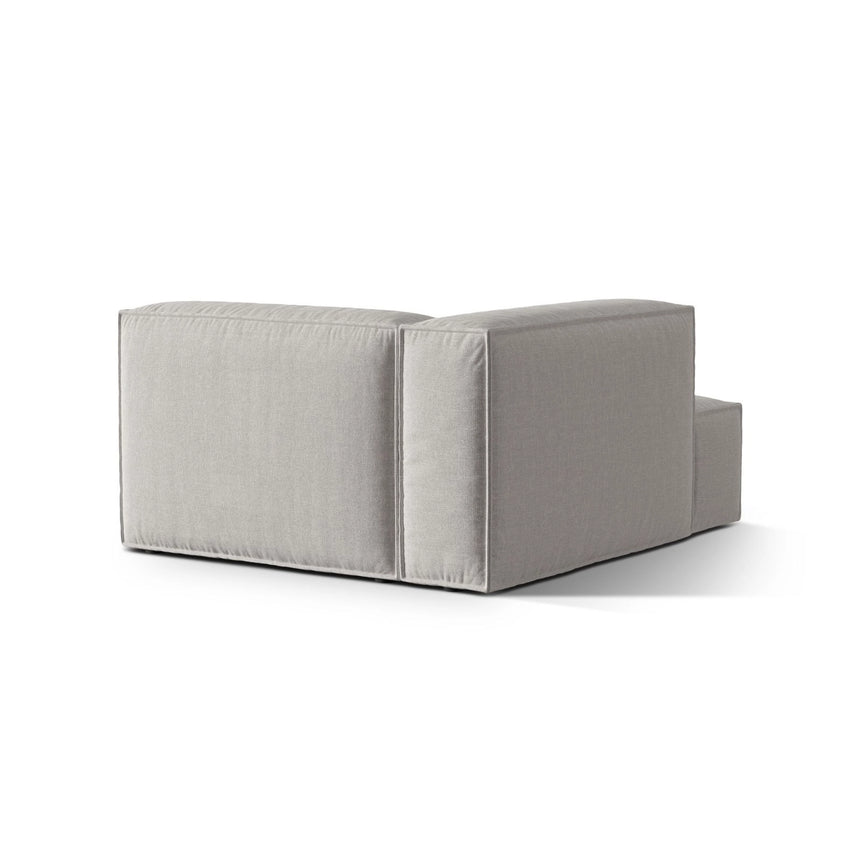 Nuria Modulares Sofa Sitzelement, Linke Seite, aus Strukturierter Stoff in Hellgrau (Liberty 18), 147x127 cm von Micadoni – Bild 4