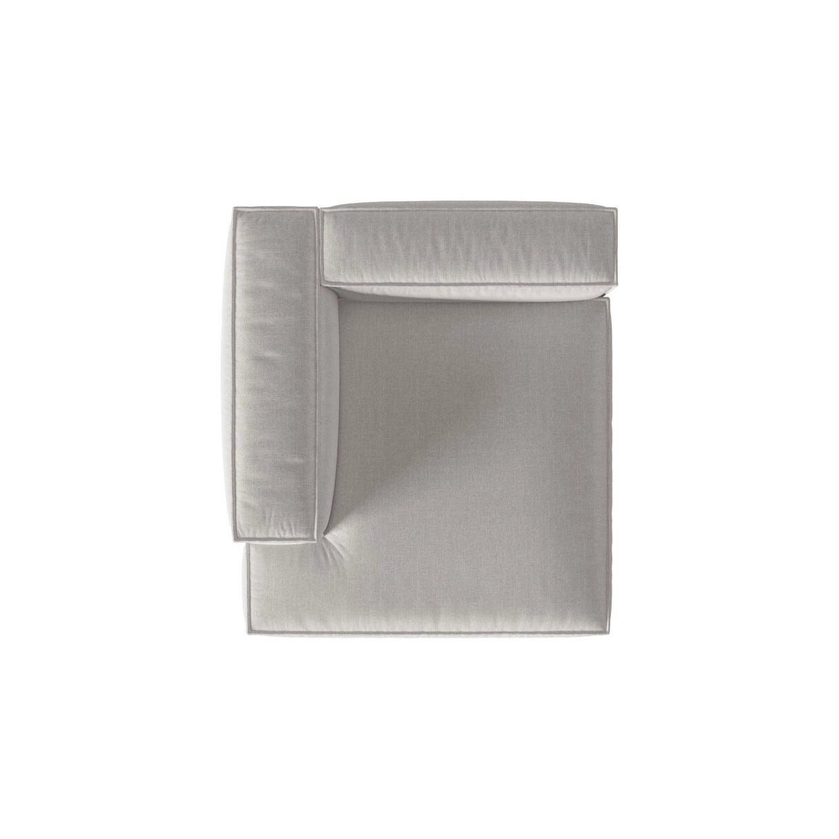 Nuria Modulares Sofa Sitzelement, Linke Seite, aus Strukturierter Stoff in Hellgrau (Liberty 18), 147x127 cm von Micadoni – Bild 5