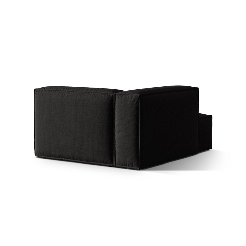 Nuria Modulares Sofa Sitzelement, Linke Seite, aus Strukturierter Stoff in Schwarz (Liberty 22), 147x127 cm von Micadoni – Bild 4