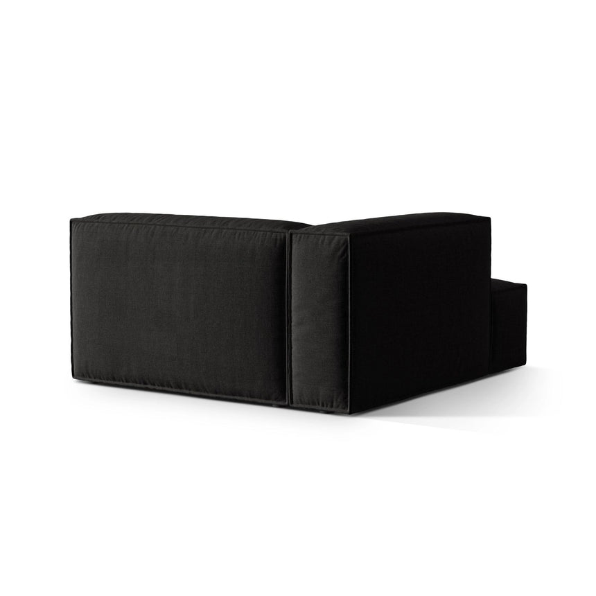 Nuria Modulares Sofa Sitzelement, Linke Seite, aus Strukturierter Stoff in Schwarz (Liberty 22), 147x147 cm von Micadoni – Bild 4