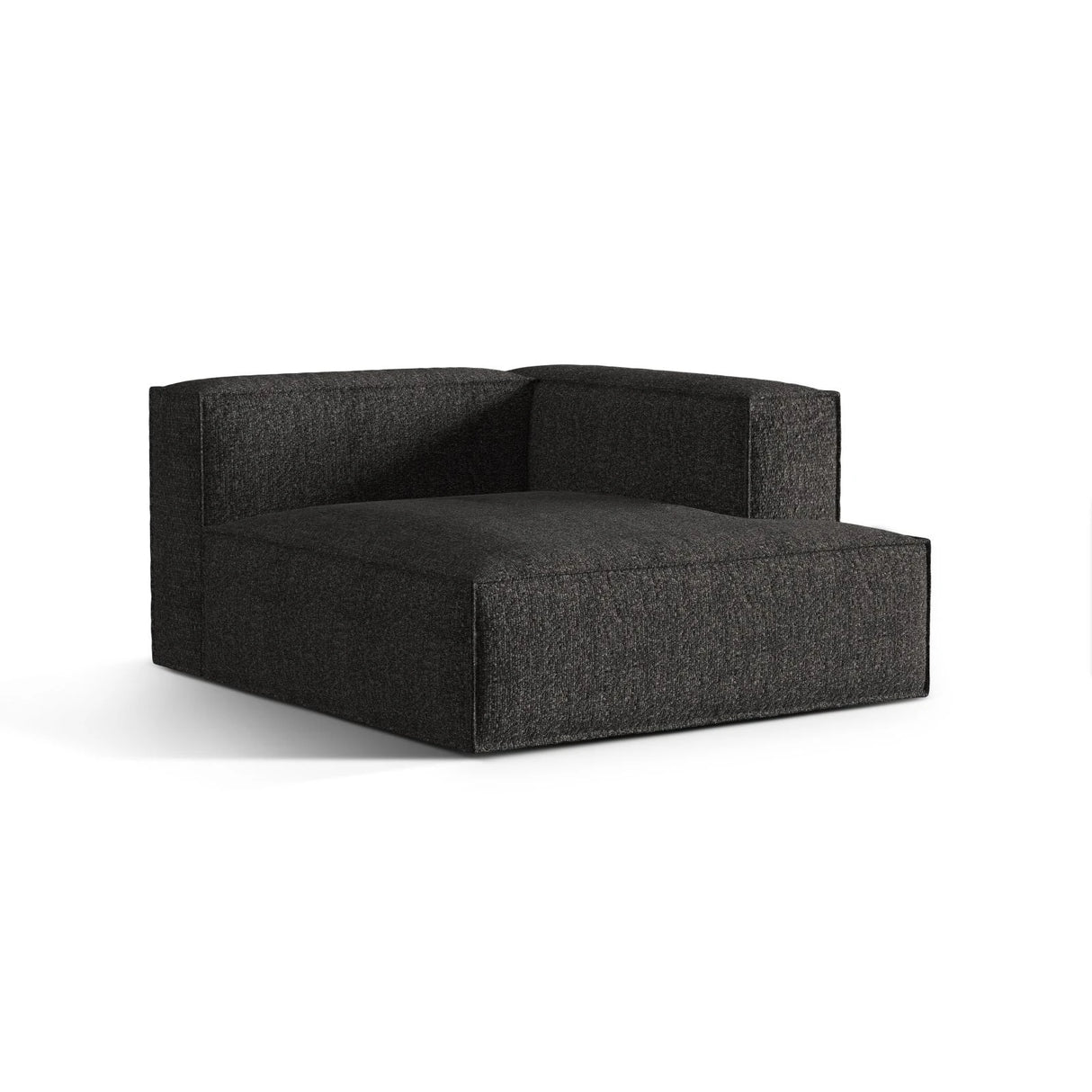 Nuria Modulares Sofa Sitzelement, Rechte Seite, aus Boucle in Anthrazit (Monet Anthracite), 147x127 cm von Micadoni – Bild 3