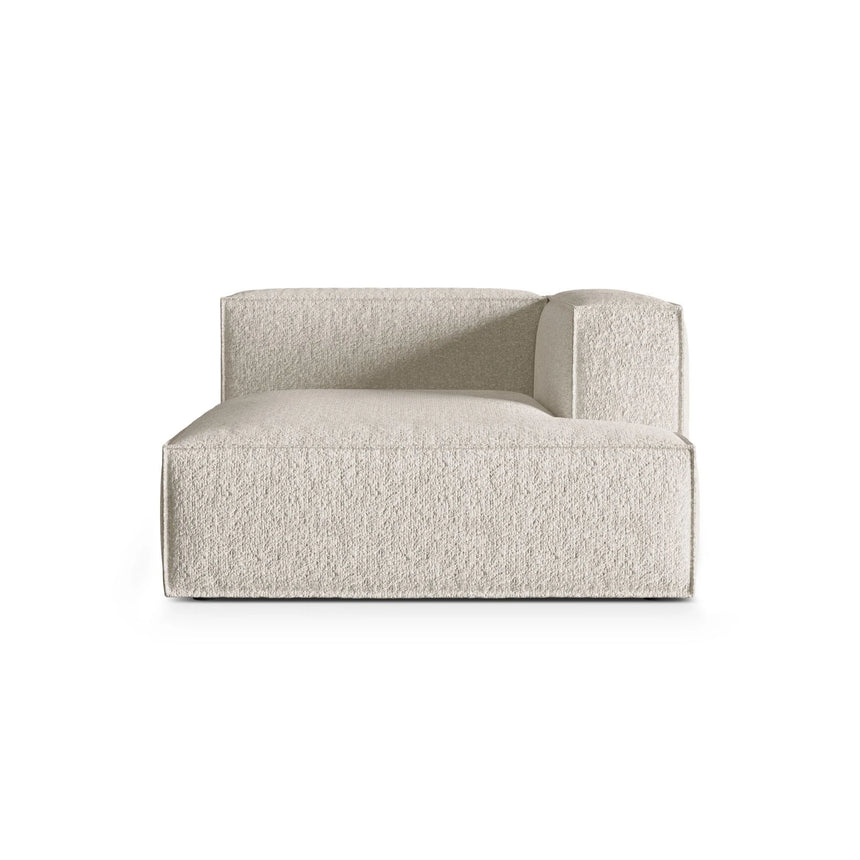 Nuria Modulares Sofa Sitzelement, Rechte Seite, aus Boucle in Beige (Monet Sand), 147x127 cm von Micadoni – Bild 1