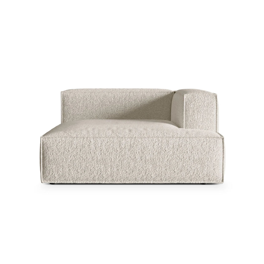 Nuria Modulares Sofa Sitzelement, Rechte Seite, aus Boucle in Beige (Monet Sand), 147x147 cm von Micadoni – Bild 1