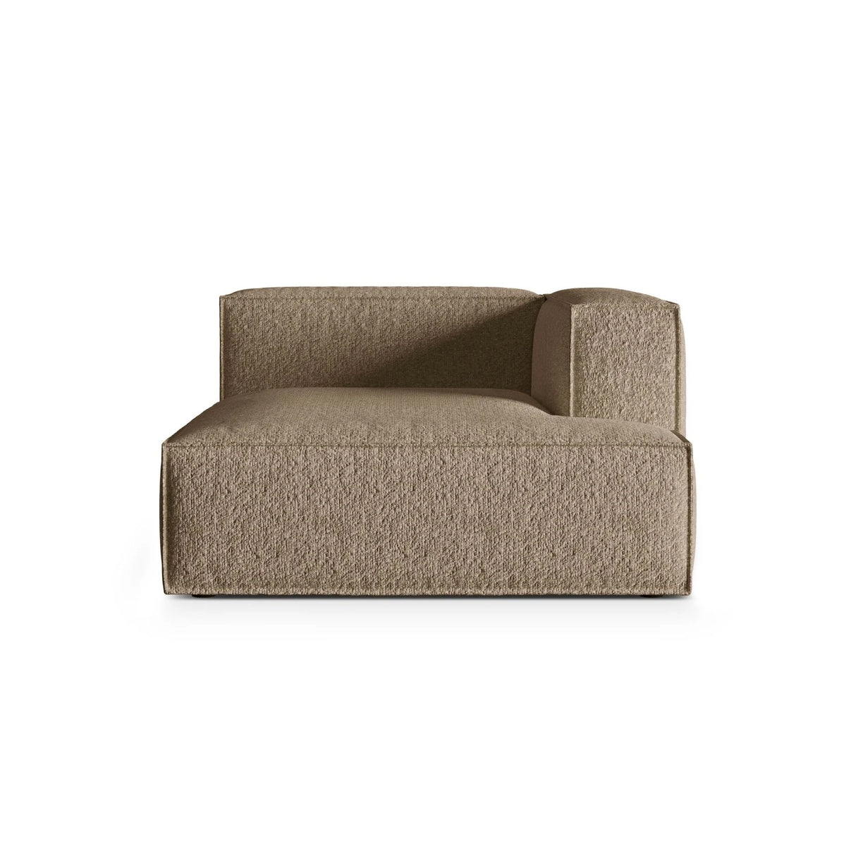 Nuria Modulares Sofa Sitzelement, Rechte Seite, aus Boucle in Cappuccino (Monet Cappucino), 147x127 cm von Micadoni – Bild 1