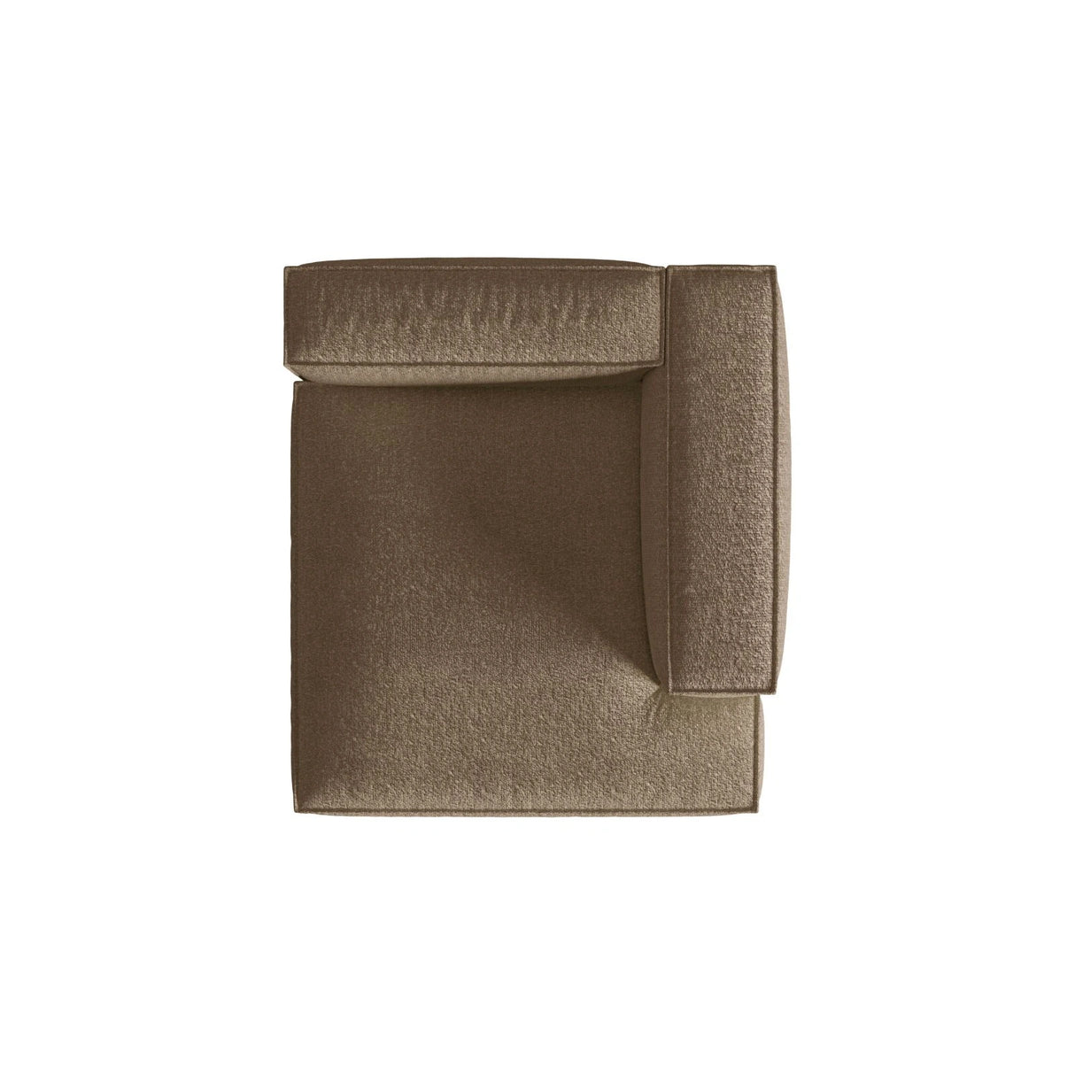 Nuria Modulares Sofa Sitzelement, Rechte Seite, aus Boucle in Cappuccino (Monet Cappucino), 147x127 cm von Micadoni – Bild 5