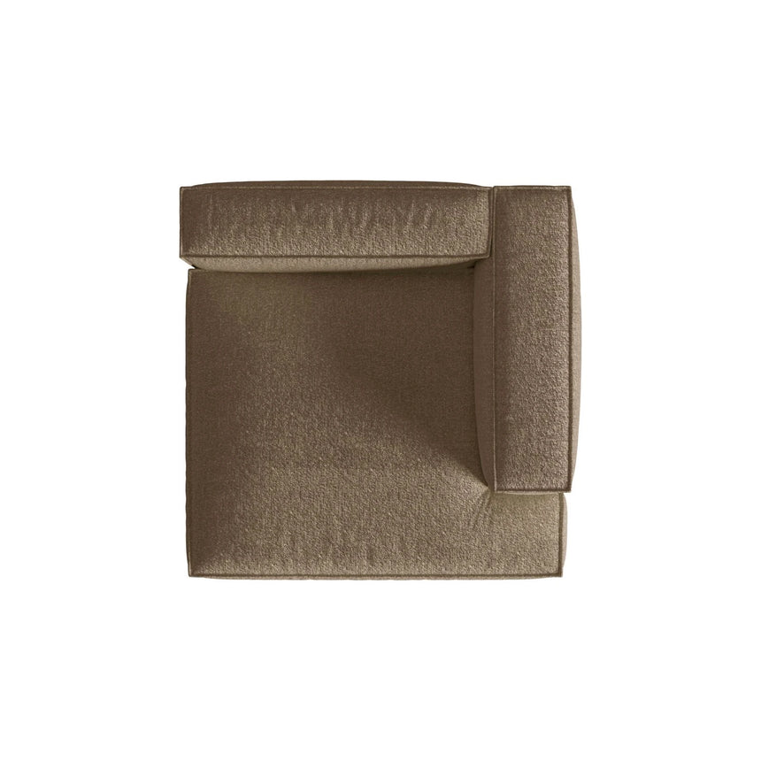 Nuria Modulares Sofa Sitzelement, Rechte Seite, aus Boucle in Cappuccino (Monet Cappucino), 147x147 cm von Micadoni – Bild 5