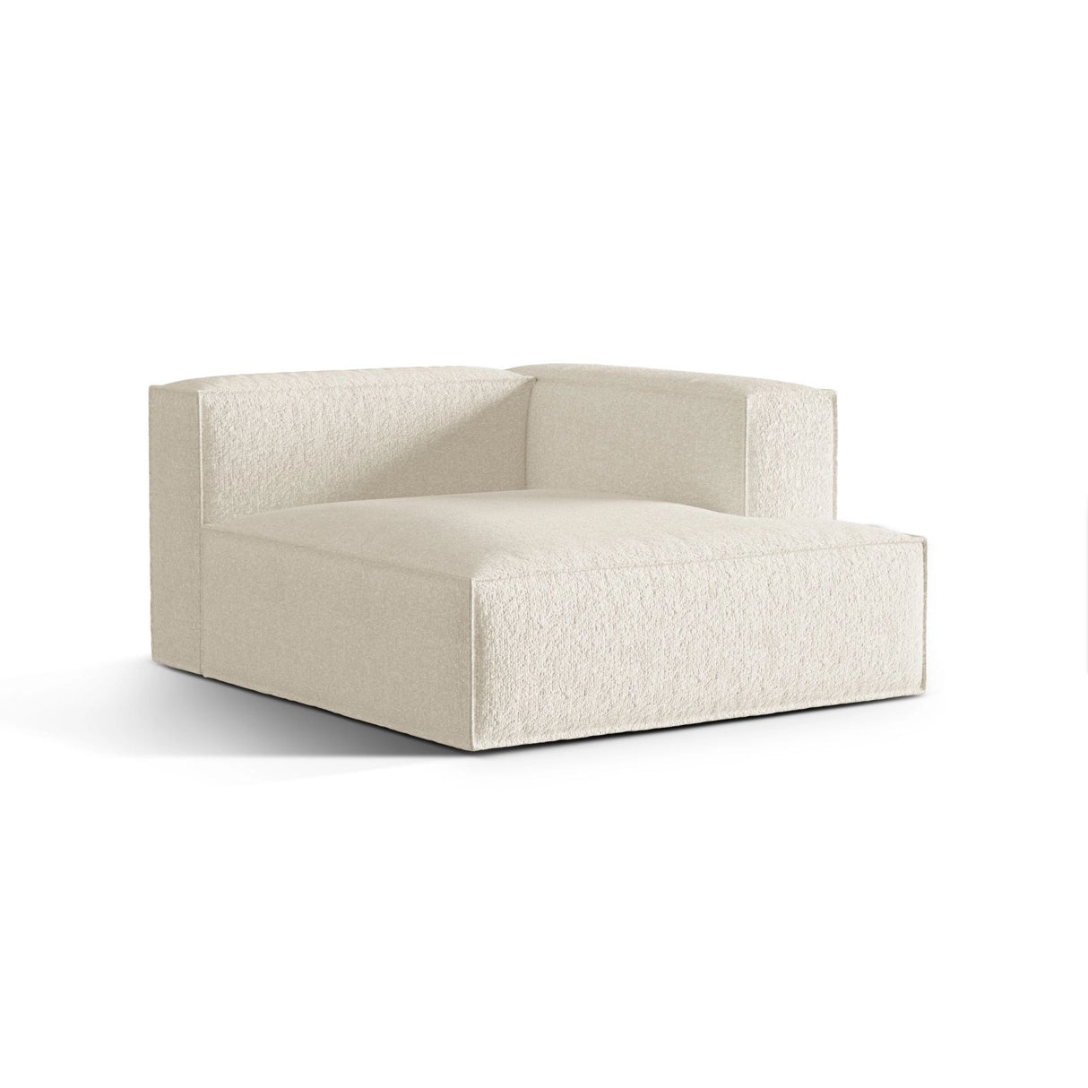 Nuria Modulares Sofa Sitzelement, Rechte Seite, aus Boucle in Elfenbein (Monet Nata), 147x127 cm von Micadoni – Bild 3