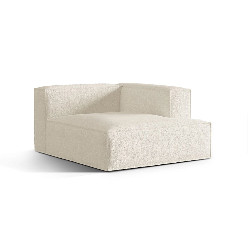 Nuria Modulares Sofa Sitzelement, Rechte Seite, aus Boucle in Elfenbein (Monet Nata), 147x127 cm von Micadoni – Bild 3