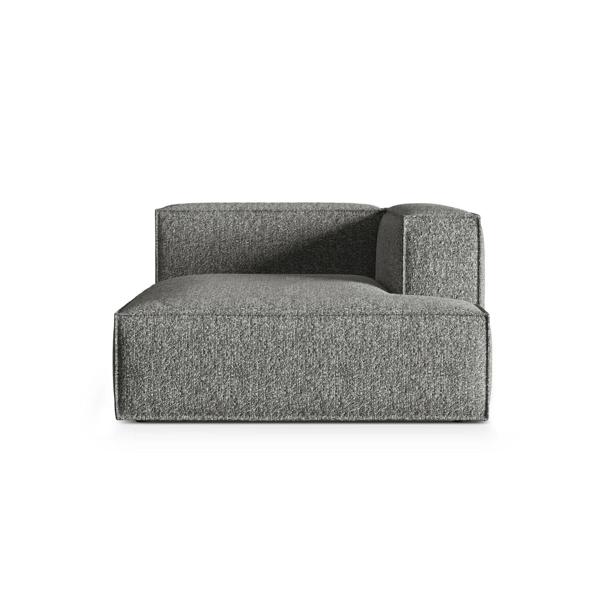 Nuria Modulares Sofa Sitzelement, Rechte Seite, aus Boucle in Graphit (Monet Graphite), 147x127 cm von Micadoni – Bild 1