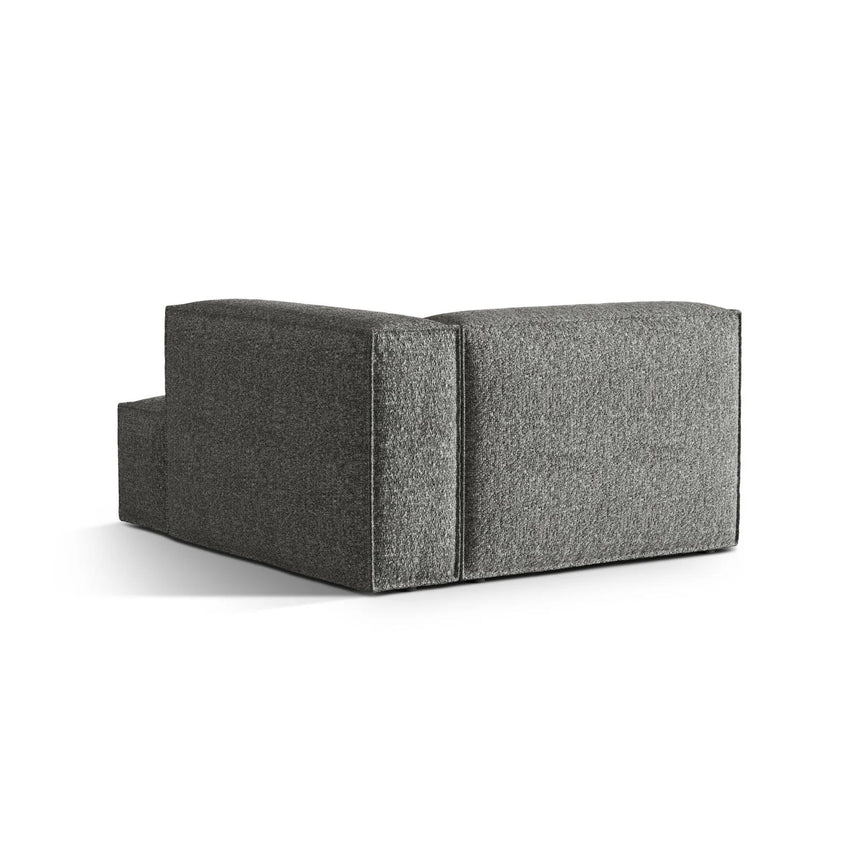 Nuria Modulares Sofa Sitzelement, Rechte Seite, aus Boucle in Graphit (Monet Graphite), 147x127 cm von Micadoni – Bild 4