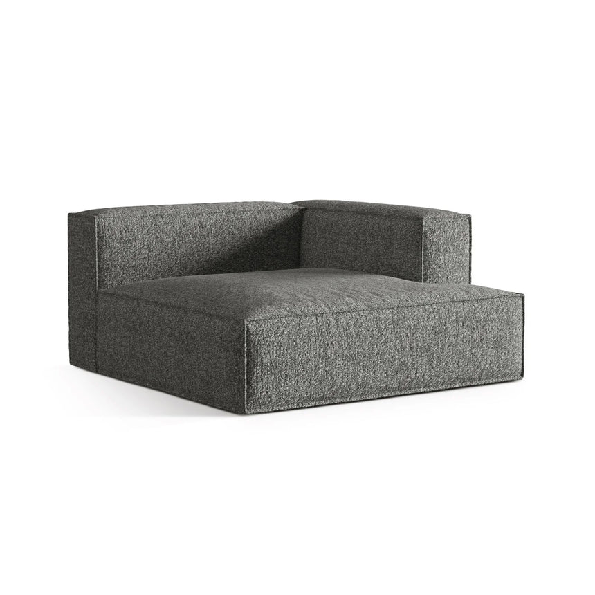 Nuria Modulares Sofa Sitzelement, Rechte Seite, aus Boucle in Graphit (Monet Graphite), 147x147 cm von Micadoni – Bild 3