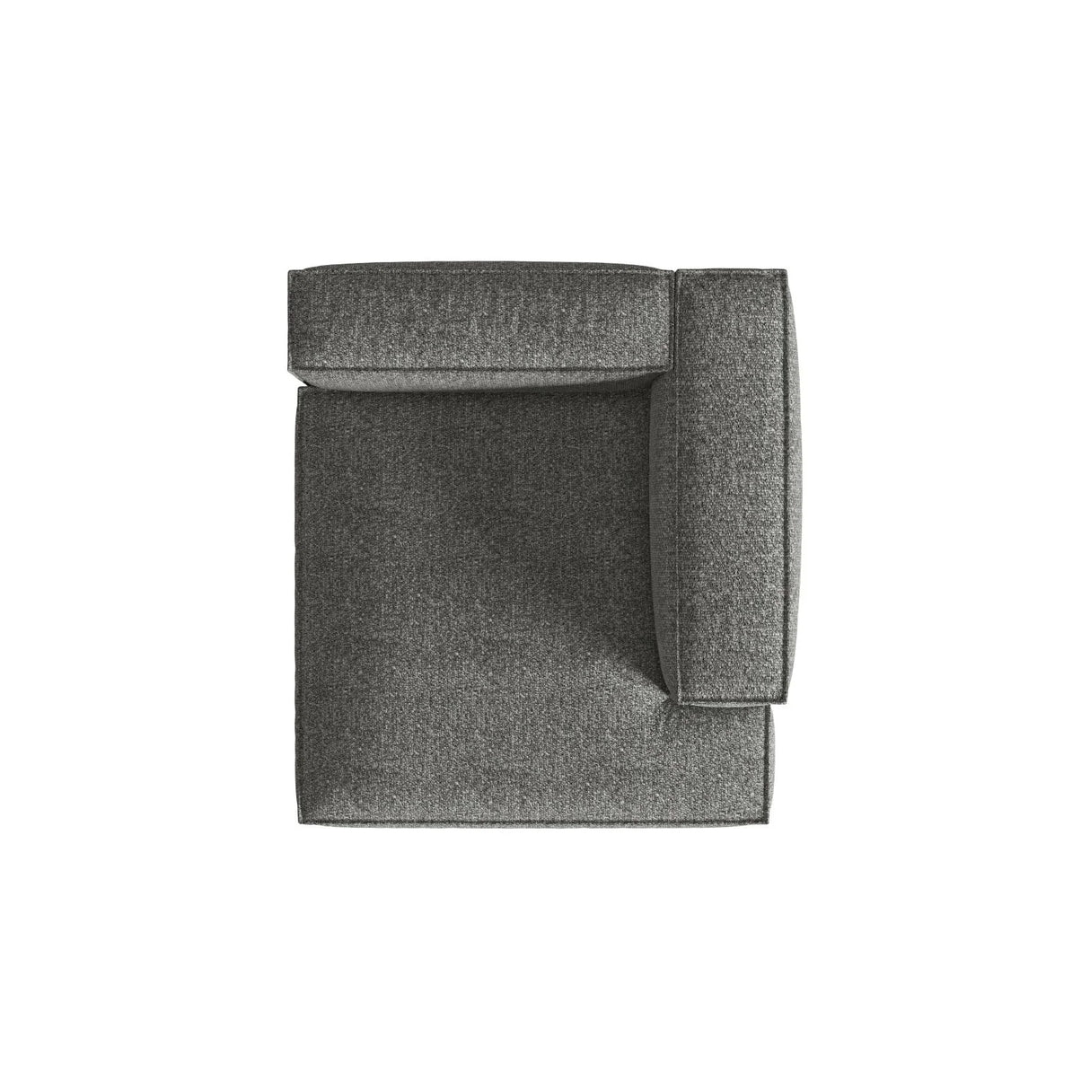 Nuria Modulares Sofa Sitzelement, Rechte Seite, aus Boucle in Graphit (Monet Graphite), 147x147 cm von Micadoni – Bild 5
