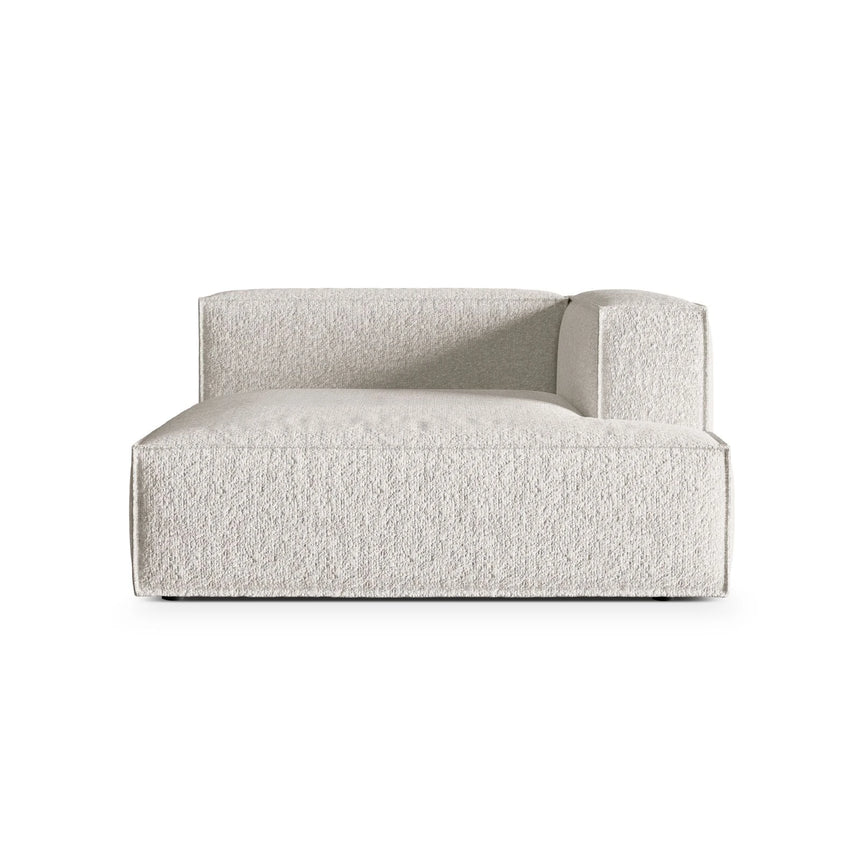 Nuria Modulares Sofa Sitzelement, Rechte Seite, aus Boucle in Grau Beige meliert (Monet Pearl), 147x147 cm von Micadoni – Bild 1