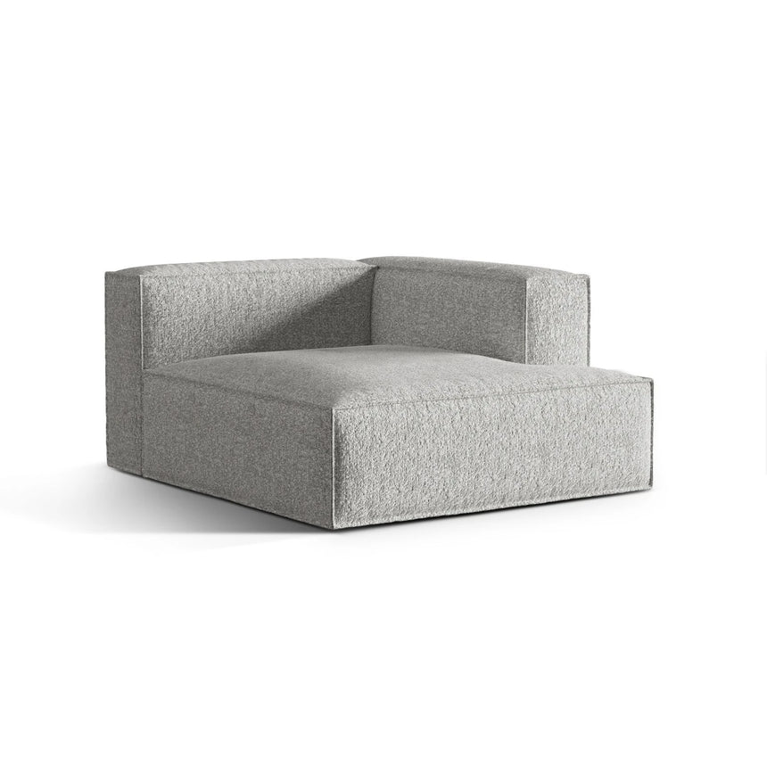 Nuria Modulares Sofa Sitzelement, Rechte Seite, aus Boucle in Silber (Monet Silver), 147x127 cm von Micadoni – Bild 3