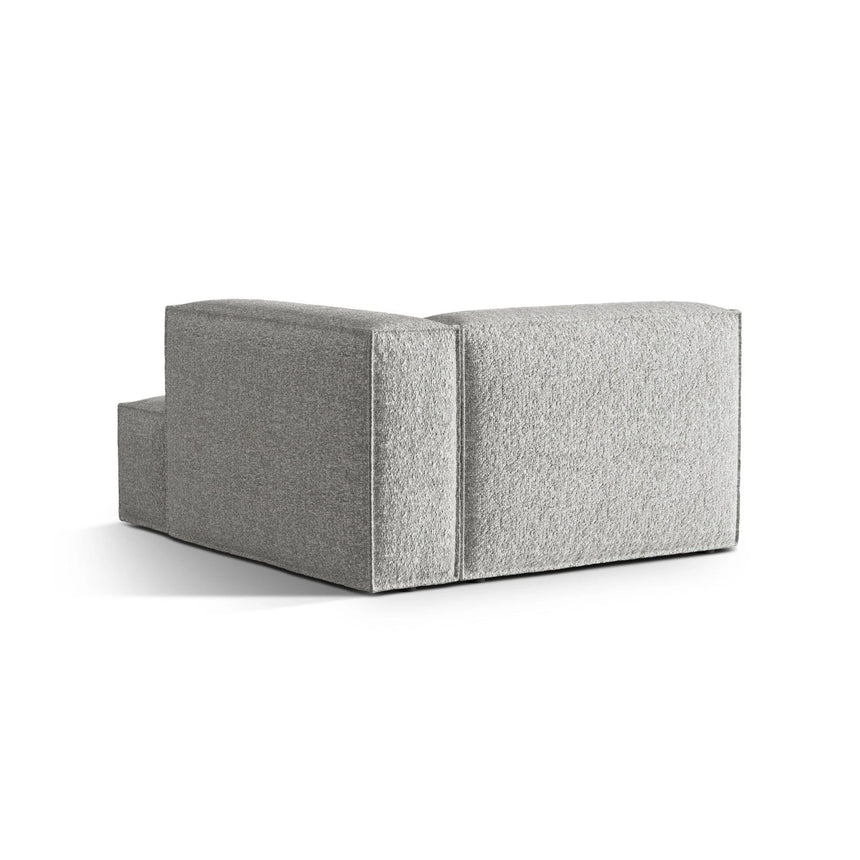 Nuria Modulares Sofa Sitzelement, Rechte Seite, aus Boucle in Silber (Monet Silver), 147x127 cm von Micadoni – Bild 4