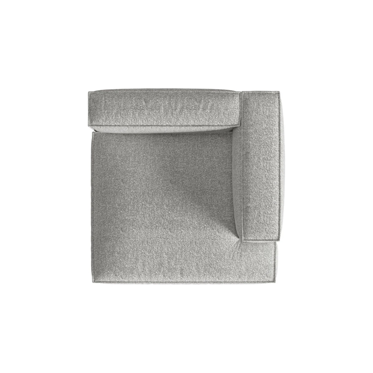 Nuria Modulares Sofa Sitzelement, Rechte Seite, aus Boucle in Silber (Monet Silver), 147x127 cm von Micadoni – Bild 5