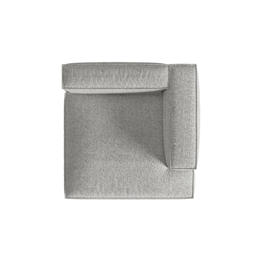 Nuria Modulares Sofa Sitzelement, Rechte Seite, aus Boucle in Silber (Monet Silver), 147x127 cm von Micadoni – Bild 5